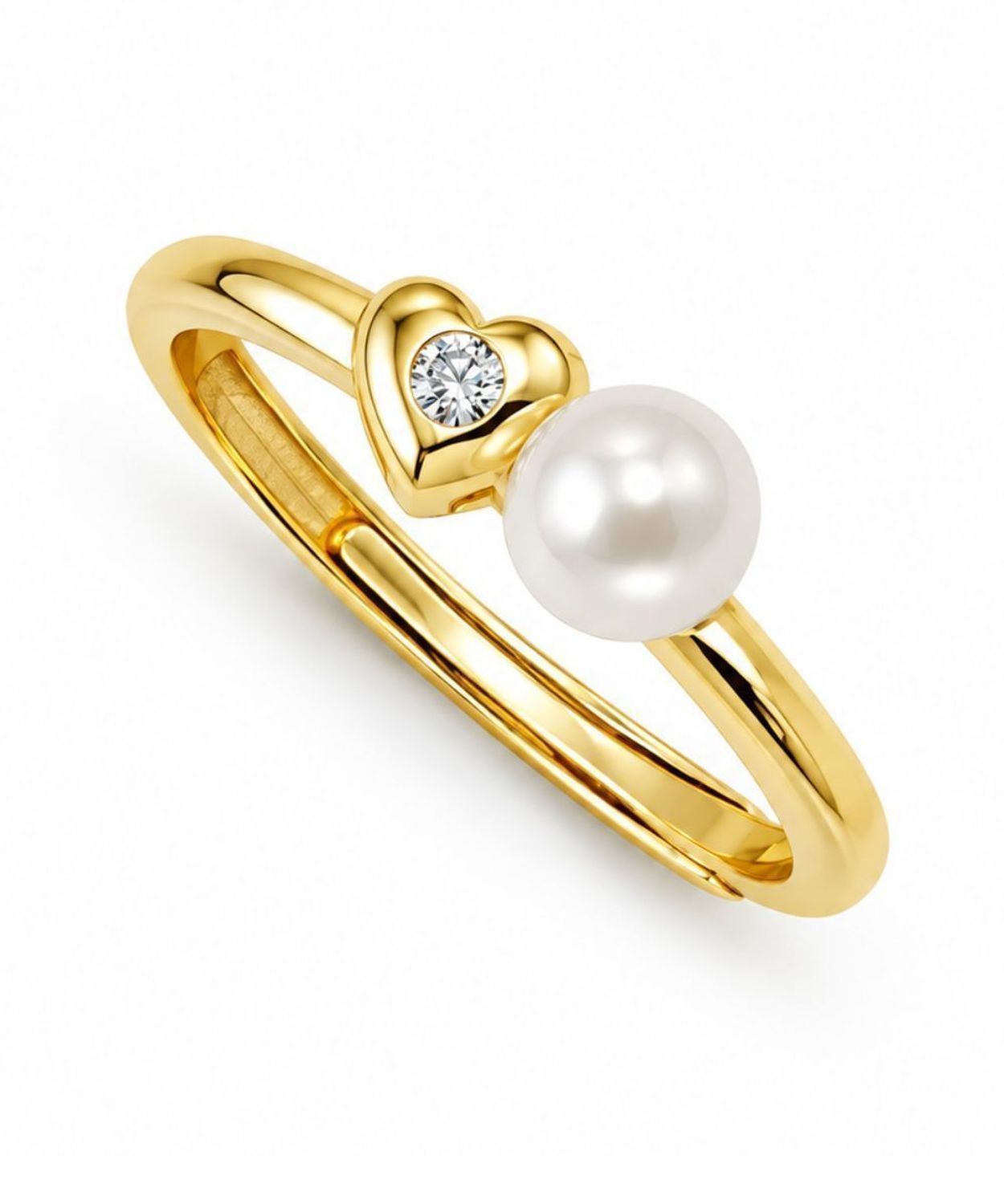 Pierścionek pozłacany Nomination 242900 006 Italy Pearls Loop z perłą typu shell i serduszkiemf.jpg